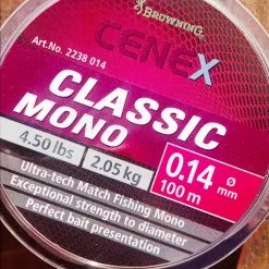 Browning Ø 0,10mm Cenex Classic Mono L: 100m 1,00kg / 2,20lbs Bruin -Exporteren Hengels winkel 2238 D2 scaled 1