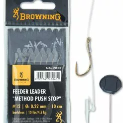 Browning #18 Feeder Leader Method Push Stop Brons 10lbs / 4,50kg Onderlijnl.: 10cm